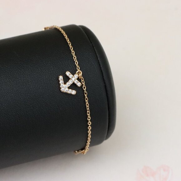 "Rose Gold Chain Bracelet with Anchor & Travel Charms for Women, XPBL0854 - Picture 12 of 13